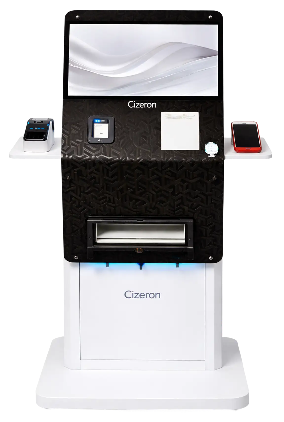 A medical self-registration kiosk allowing patients to check in independently at hospitals