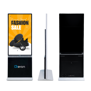 Digital signage displays fashion sales products effectively in a computer's visual system.