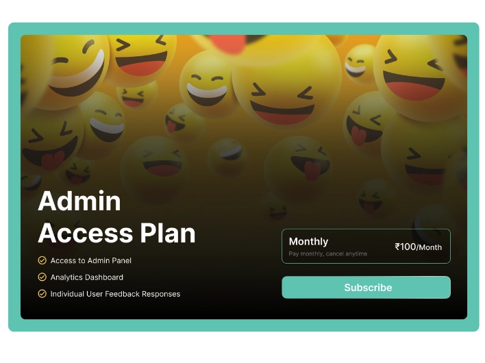 The diagram clearly shows the admin access structure of the system with a smily background.