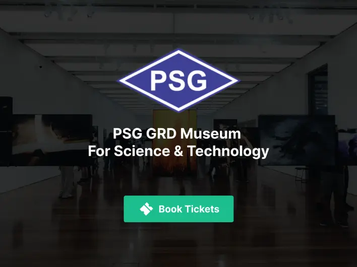 PSG GD Museum for Science and Technology entrance featuring ticketing and token solution.
